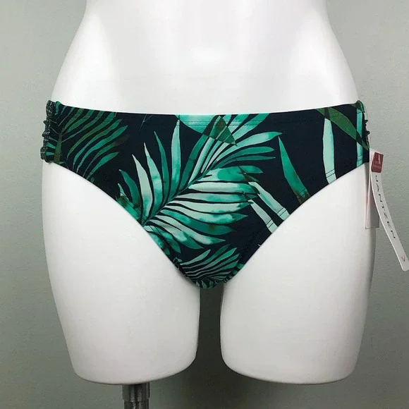 Jantzen Leafy Tropical Palm Tab-Side Bikini Bottom - Picture 5 of 10